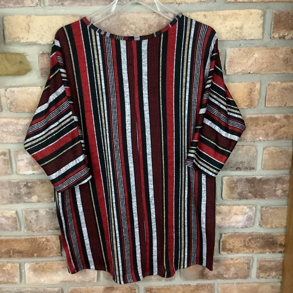 BOBBIE BROOKS Striped Hi-Low Tunic Top 59 - Picture 5 of 7